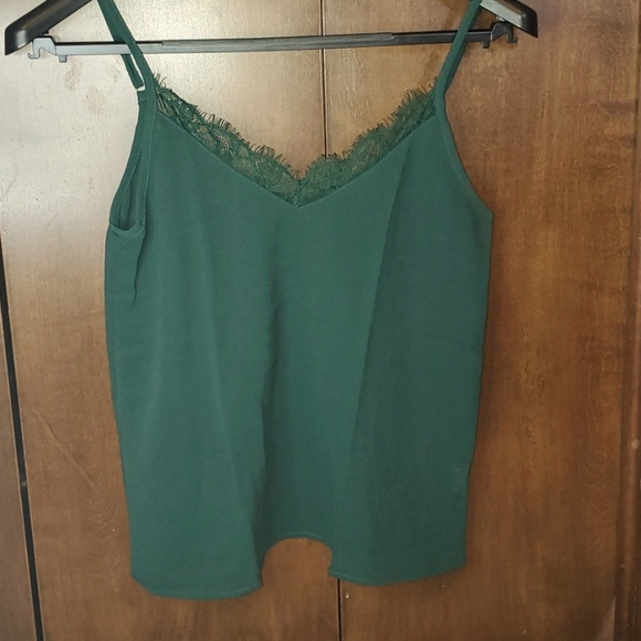 Forest Green Lace Cami XS - Picture 2 of 8